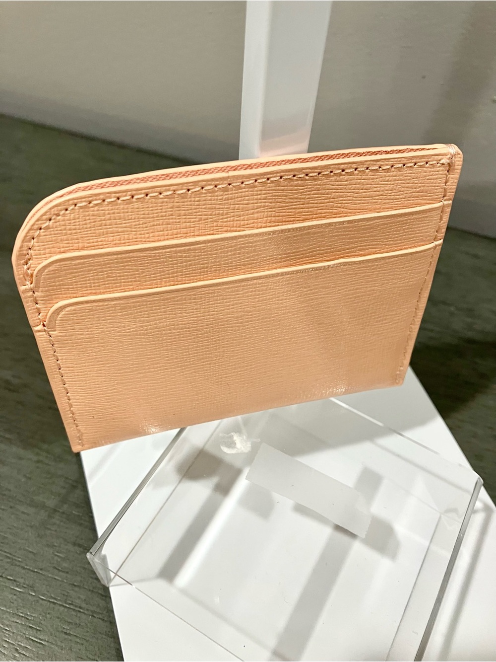 kate spade peach textured cardholder wallet - Picture 3 of 5